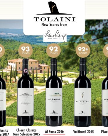 Great Scores for new vintages of Tolaini in Robert Parker's Wine Advocate